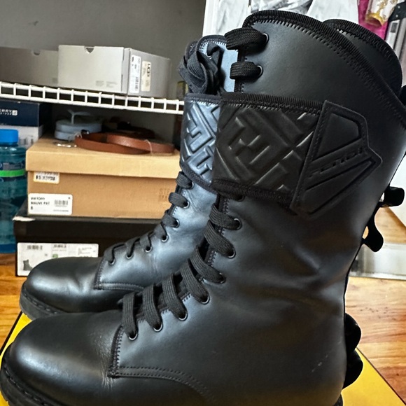 Fendi Black Combat Boots - Picture 11 of 12
